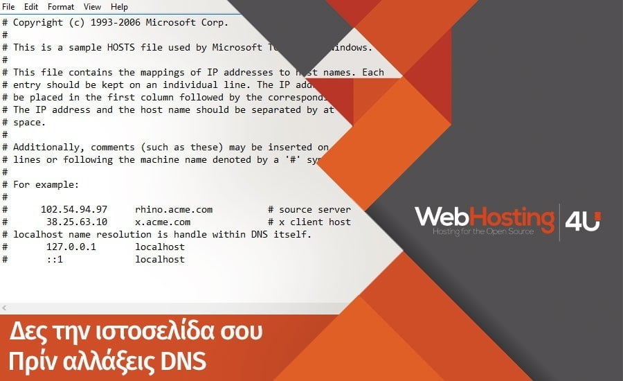 Hostfile. Δες την ιστοσελίδα σου πριν αλλάξεις DNS